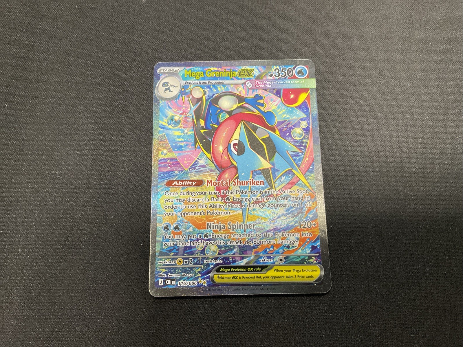 Mega Greninja EX 116/086 chaos rising special illustration rare Pokemon TCG