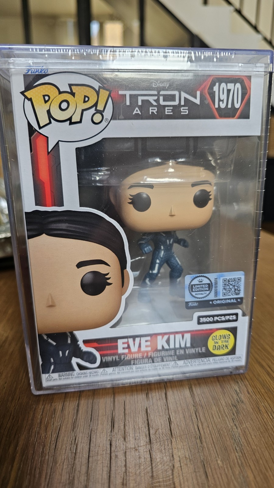Funko Pop! Vinyl Disney Tron Ares Eve Kim #1970 Éd. limitée Brille nuit