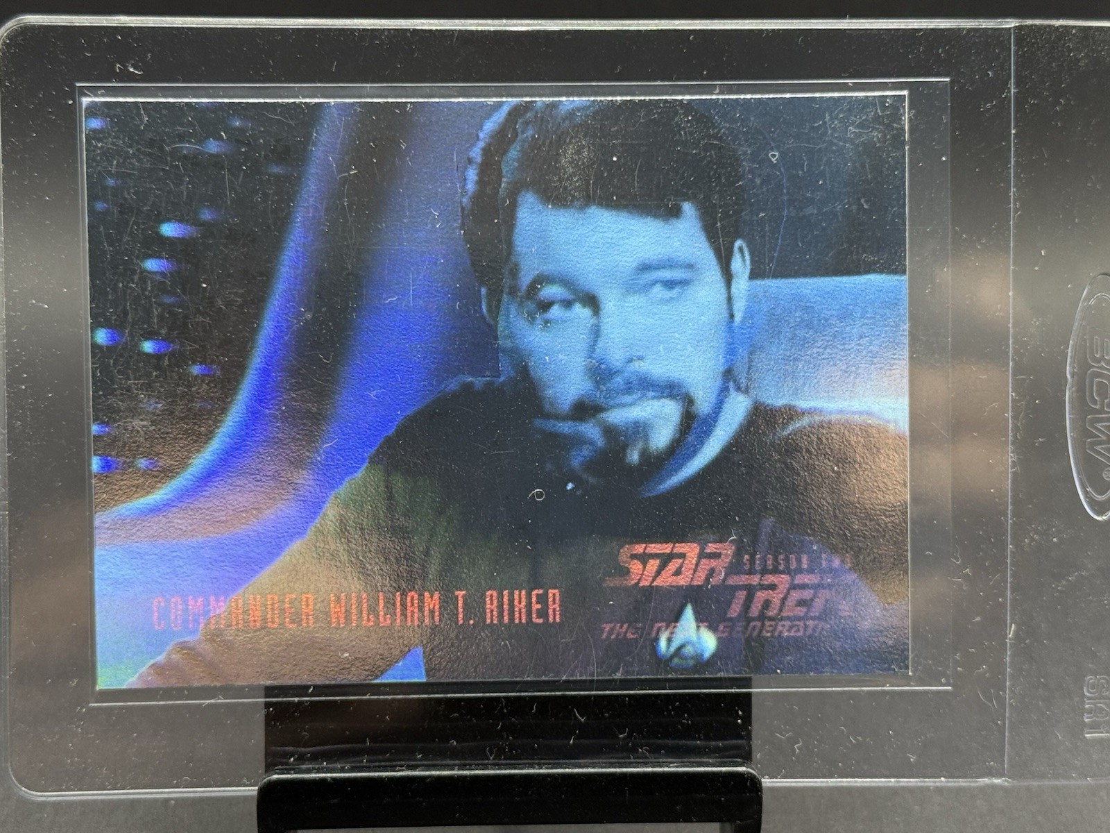 1995 STAR TREK LA PROSSIMA GENERAZIONE STAGIONE 2 #HG4 OLOGRAMMA WILLIAM RIKER