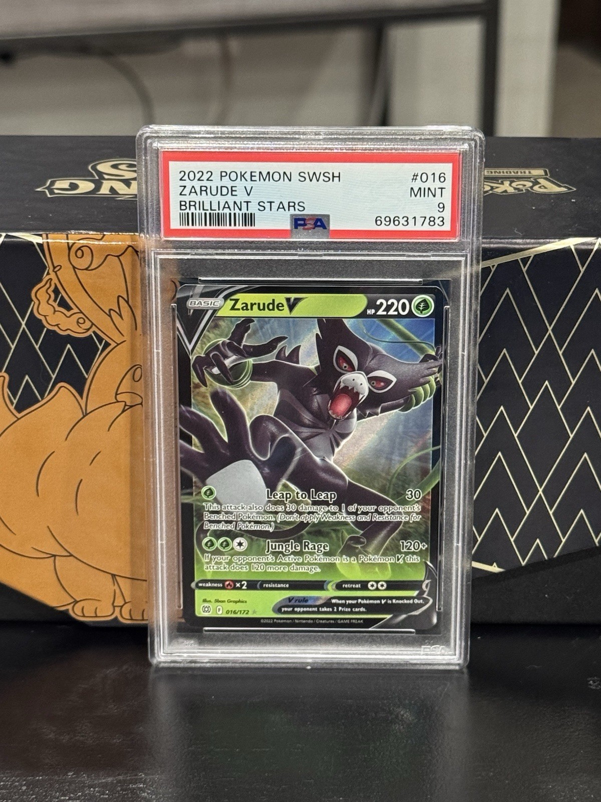 Pokemon SWSH 2022 stelle brillanti Zarude V 016 PSA 9