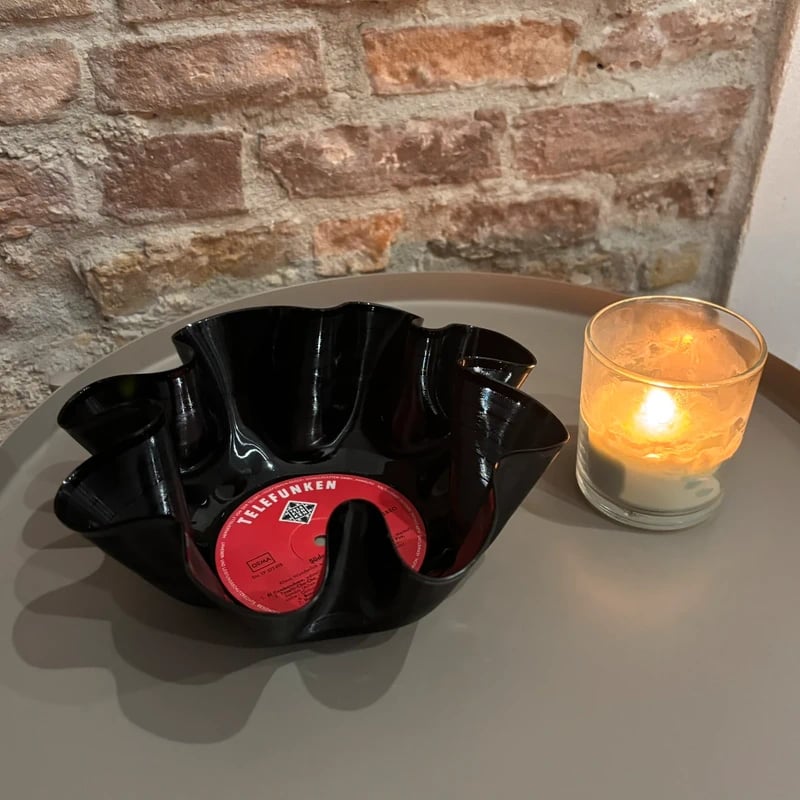 Vinyl Record Bowl Handmade – Telefunken Red Label Südamericana