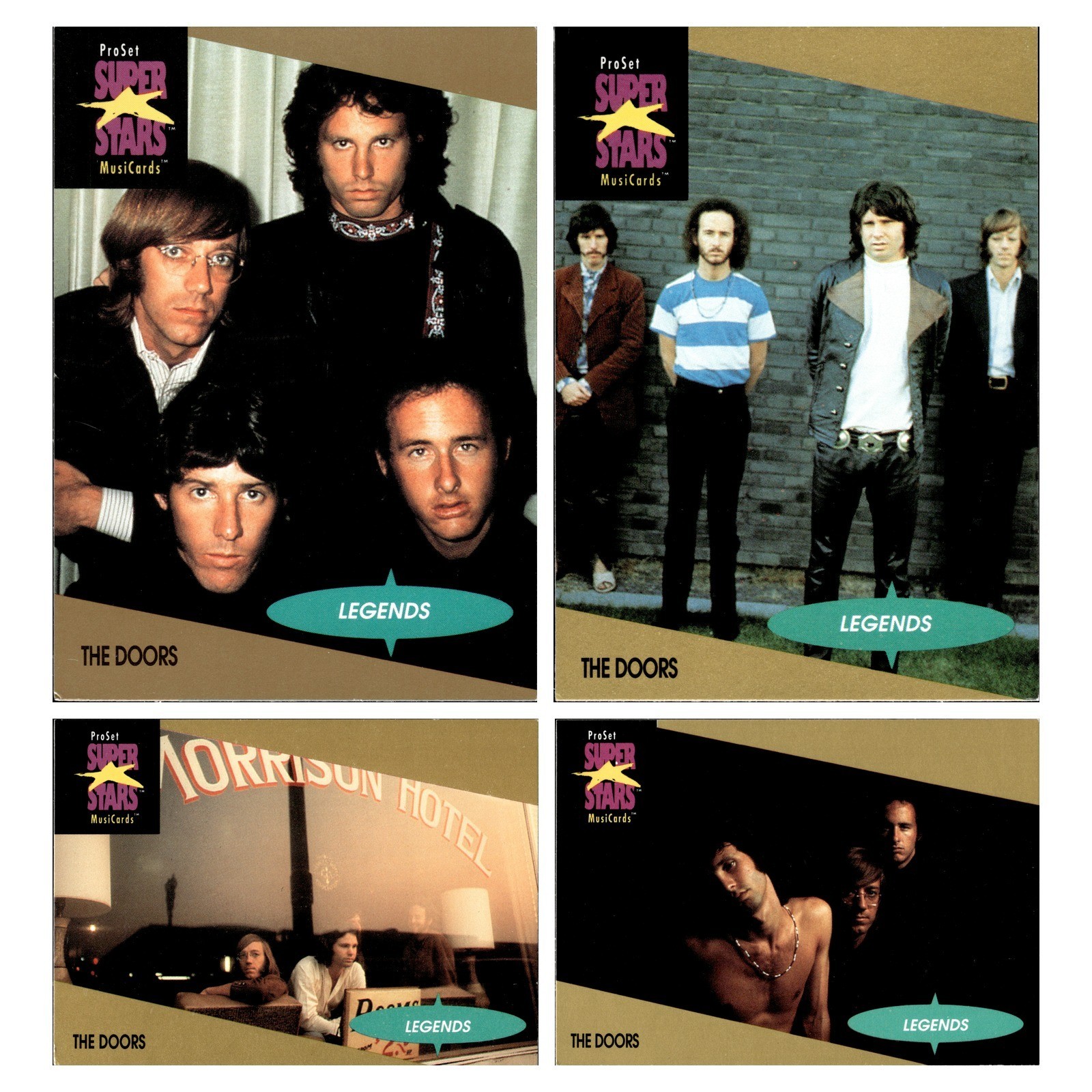 4 Lot Pro Set SuperStars MusiCards The Doors Jim Morrison Legends #6 #7 #8 #9